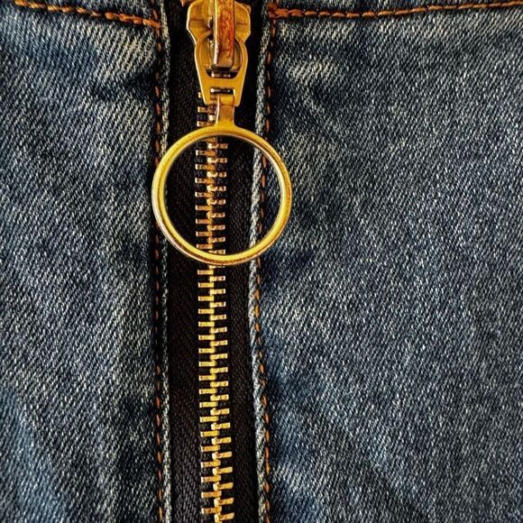 Rue 21 Denim Bohemian Blue Wide Leg Y2K Women’s Jeans Sz  M - Picture 9 of 13